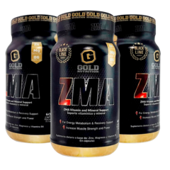 Zma 60 Tabs Gold Nutrition Zinc + Magnesio + Vitamina B6 Incremento de Maza Muscular y Fuerza - HEDGEHOG SUPLEMENTOS