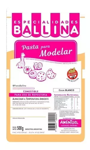 PASTA BALLINA PARA MODELAR x500gs - comprar online