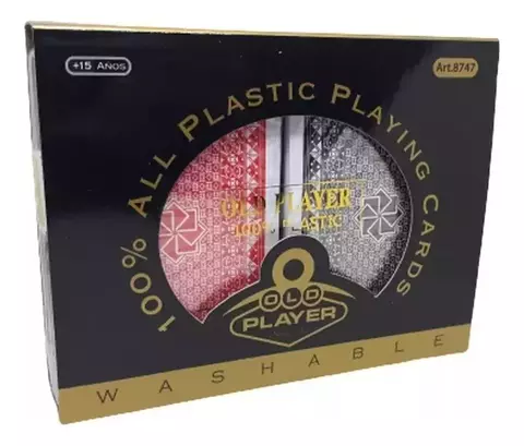 NAIPE POKER ESTUCHE DOBLE OLD PLAYER