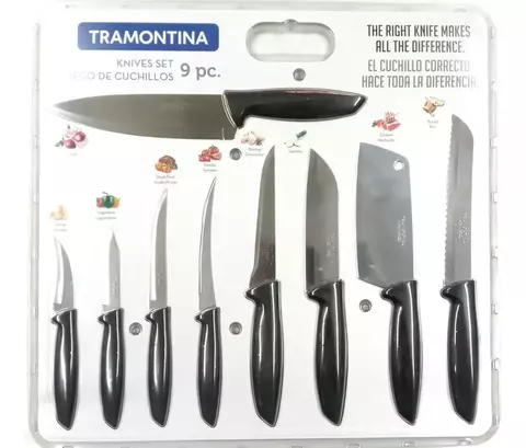 JUEGO DE 9 CUCHILLOS PLENUS TRAMONTINA