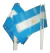 BANDERA PLASTICA ARGENTINA CHICA CON PALITO (14x24cm) x25u.