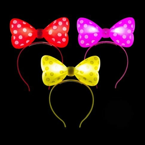 VINCHA CON LUZ MOÑO CON LUNARES x1 FJ2678