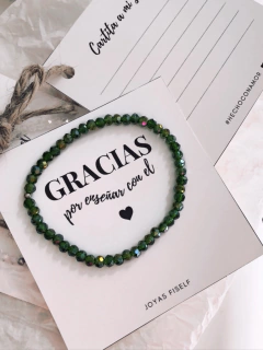 Pulsera CRISTAL ELASTICO VERDE SEÑO AC