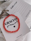 Pulsera CRISTAL ELASTICO ROJO SEÑO AC