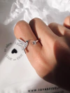 Anillo COLIBRI CUBIC OJITO NEGRO PL