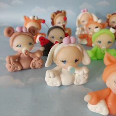 Souvenirs 20 Animalitos Bosque Selva Porcelana Fria Bautismo en internet