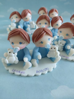 Souvenirs Bautismo primer añito Mellizos 10 pares - comprar online