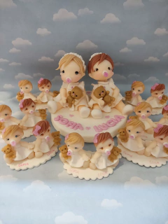 Souvenirs Bautismo primer añito Mellizos 10 pares - comprar online