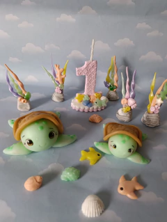 Adorno Torta fondo de mar