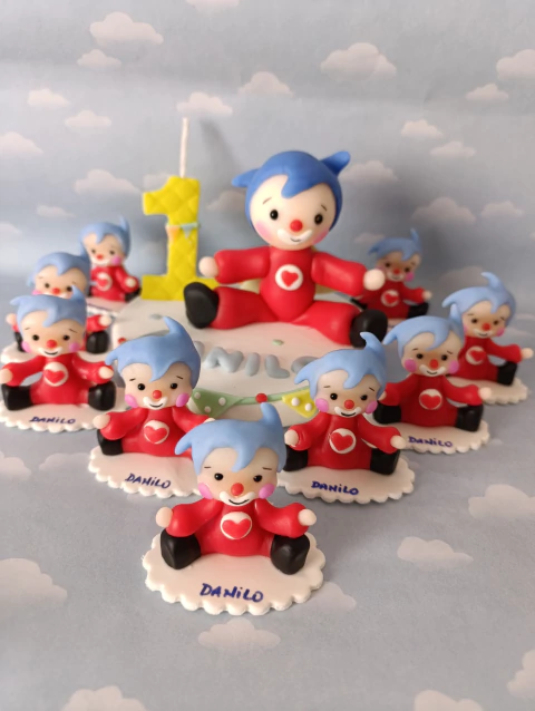 Combo 10 payasos Plim Plim y Adorno de torta - comprar online