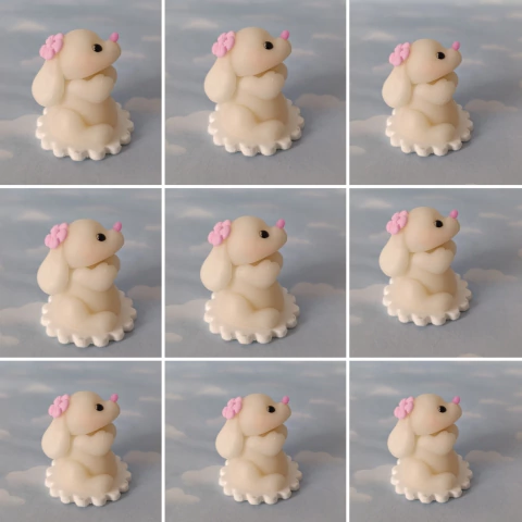 Souvenirs 10 conejitas en porcelana fría