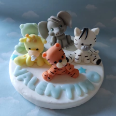 Combo 20 souvenirs Y Adorno de torta - Nubecitas