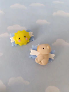 Escarapelas x5 unidades en porcelana fría - Nubecitas