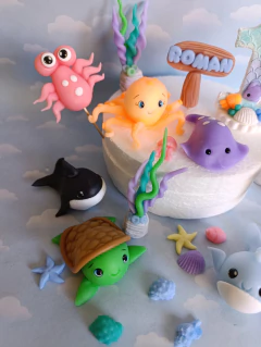 Adorno de torta Fondo de mar en internet