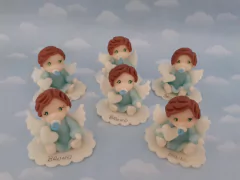 Souvenirs 10 Angelitos bautismo - Nubecitas