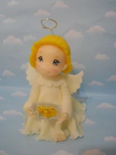 Adornos Torta Bautismo Angelitos Porcelana Fria - tienda online