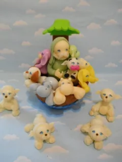 Adorno Torta Tren Animalitos con letras y tronquitos - comprar online