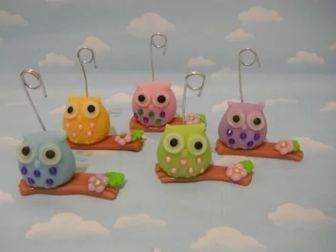 Souvenirs 10 Búhos Lechuza Porcelana Fria Imán Portamensaje - comprar online