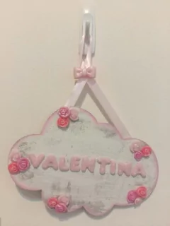 Imagen de Cartel Bienvenida Nacimiento Porcelana Fría