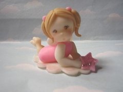 Souvenirs 20 Hadas Bautismo Nenas Nacimiento Porcelana Fria - Nubecitas