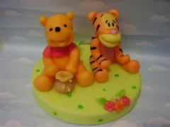 Adorno Torta Animalitos Selva Porcelana Fria - Nubecitas