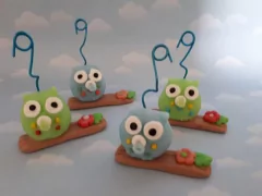 Souvenirs 10 Búhos Lechuza Porcelana Fria Imán Portamensaje - tienda online