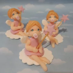 Imagen de Combo 10 souvenirs Angelitos + Adorno Torta Bautismo