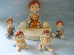 Souvenirs Porcelana Fria 20 Bebes babyshower nacimiento revelación - Nubecitas