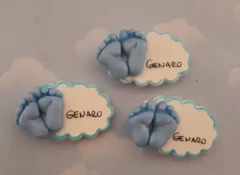 Souvenirs 10 Iman Bautismo Nacimiento Porcelana Fria - Nubecitas