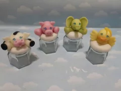 Frascos Golosineros Souvenirs Animalitos - Nubecitas