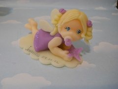 Souvenir Bautismo 20 Nena Porcelana Fria - Nubecitas