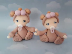 Souvenirs 20 Animalitos Bosque Selva Porcelana Fria Bautismo - tienda online