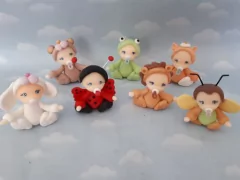 Souvenirs 20 Animalitos Bosque Selva Porcelana Fria Bautismo - comprar online