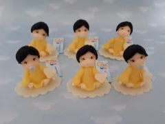 Souvenirs 10 Angelitos Bautismo Comunión Porcelana Fría - tienda online