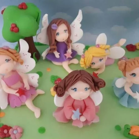 Souvenirs 10 Hadas Bautismo Nacimiento Porcelana