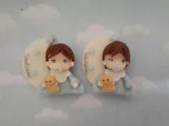 Souvenirs 20 Iman Lunitas Nacimiento Bautismo Baby Shower - Nubecitas