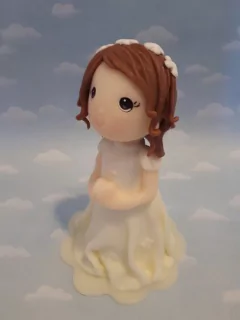 Adorno Torta Bautismo Angelita Porcelana Fria Comunion en internet