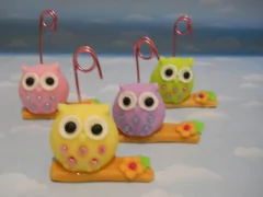 Souvenirs 10 Búhos Lechuza Porcelana Fria Imán Portamensaje - Nubecitas