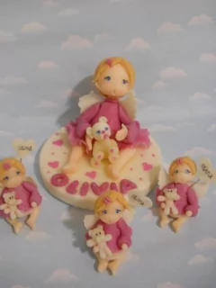 Combo 10 souvenirs Angelitos + Adorno Torta Bautismo en internet