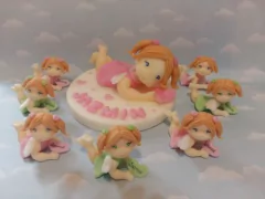 Souvenirs combo 10 angelitos + Adorno De Torta