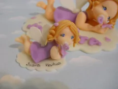 Souvenir Bautismo 20 Nena haditas Porcelana Fria - Nubecitas