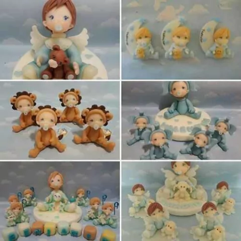 Souvenirs combo 10 angelitos + Adorno De Torta