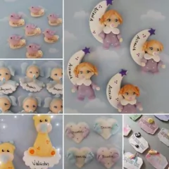 Souvenirs 10 bebes peladitos - Nubecitas