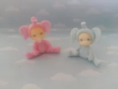 Souvenirs 20 Animalitos Bosque Selva Porcelana Fria Bautismo - Nubecitas