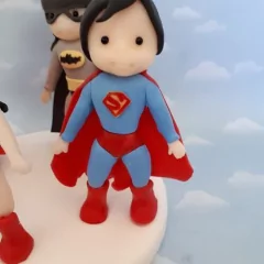 Adorno Torta Batman Superman Superheroes Porcelana Fría - tienda online