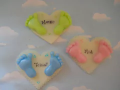 souvenirs 10 imanes Piecitos pájarito babyshower - tienda online