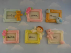 souvenirs 10 imanes Piecitos pájarito babyshower - Nubecitas