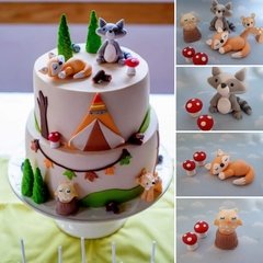 Adorno Torta Animalitos nordicos souvenirs en internet