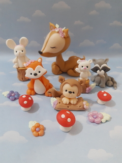 Adorno Torta animales bosque nórdicos