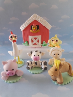 Adorno de torta granja de zenon
